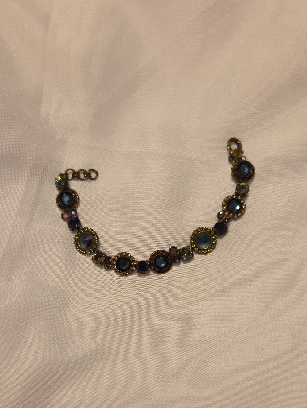 Sorrelli Blue Crystal and Gold-Tone Multi-Stone Bracelet